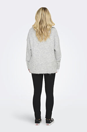 ONLMAGGIE LIFE LS SPLIT NECK CC KNT GRİMELANJ15324310 