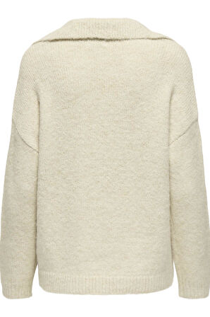 ONLMAGGIE LIFE LS SPLIT NECK CC KNT BEYAZ 15324310 