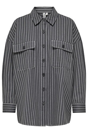 ONLDOLLAS L/S STRIPE SHIRT CC PNT GRİ15328496 