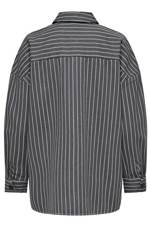 ONLDOLLAS L/S STRIPE SHIRT CC PNT GRİ15328496 