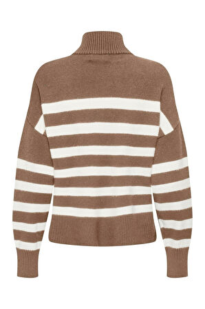 ONLBARIA LS HIGHNECK CC KNT Kadın Bej Kazak - 15325320