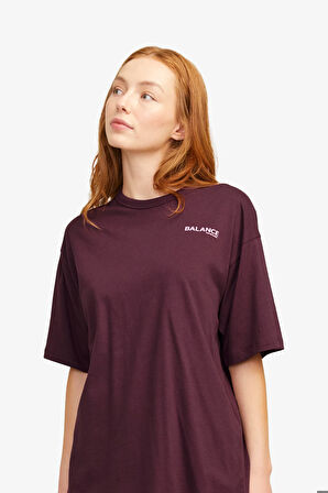 JJXX Jxcarol Kadın Bordo T-Shirt 12259864-Sassafras