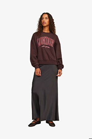 JJXX Jxmerle Kadın Kahverengi Sweatshirt 12260608-Sassafras