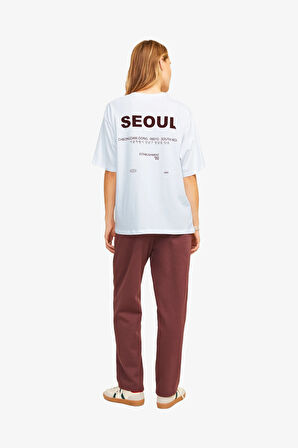 JJXX Jxnelly Kadın Beyaz T-Shirt 12260615-BrightWhite