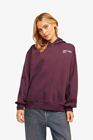 JJXX Jxnelly Kadın Bordo Sweatshirt 12260618-Sassafras