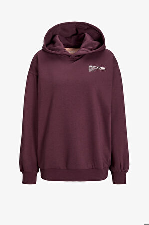 JJXX Jxnelly Kadın Bordo Sweatshirt 12260618-Sassafras