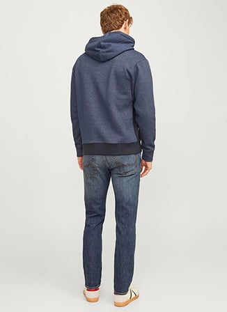 Jack & Jones Lacivert Erkek Straight Denim Pantolon 12258105 JJICLARK JJORIGINAL AM NOS