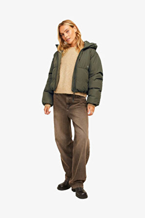 JJXX Jxlolly Kadın Yeşil Mont 12258743-GrapeLeaf