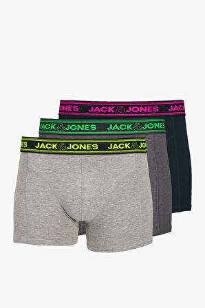 Jack & Jones Jacethan Erkek Bordo Boxer 12260072-DarkGreyMelange