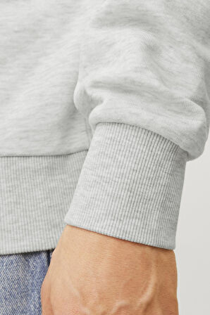 JJFERRIS SWEAT HOOD BEYAZ MELANJ1  12256838