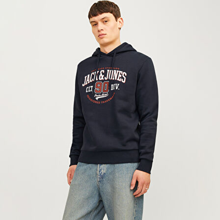 Jack Jones Sweat Hood Logo 2 Col