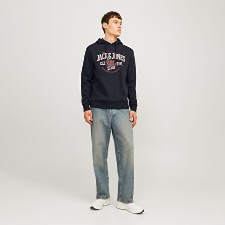 Jack Jones Sweat Hood Logo 2 Col