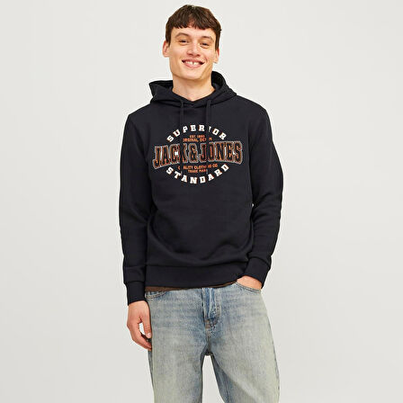 Jack Jones Sweat Hood Logo 2 Col