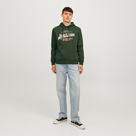 Jack Jones Sweat Hood Logo 2 Col