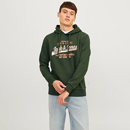 Jack Jones Sweat Hood Logo 2 Col