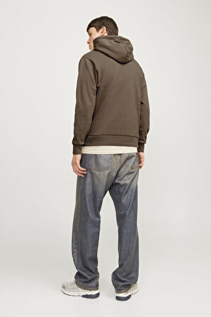 JJECALEB VARSITY SWEAT HOOD NOOS KAHVERENGİ12256521