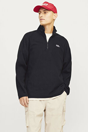 JJECORP LOGO  FLEECE QUARTER ZIP SİYAH12258490