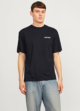Jack & Jones Bisiklet Yaka Siyah Erkek T-Shirt 12256589_JJELEGACY TEE SS O-NECK NO