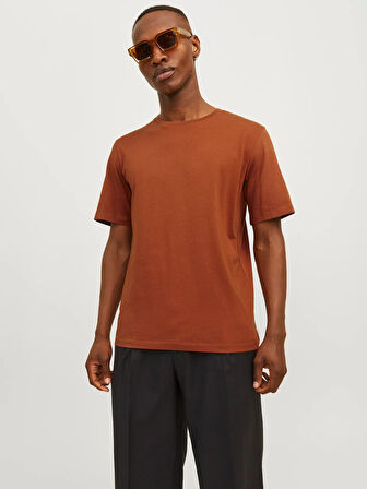 Erkek JJEORGANIC BASIC TEE SS O-NECK NOOS T-Shirt-Tarçın | M