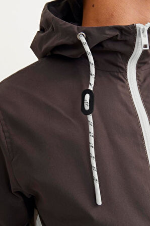 JJERUSH HOOD BOMBER NOOS KAHVERENGİ