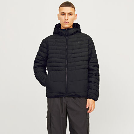 Jack & Jones 12256983 Erkek  Siyah Mont & Kaban