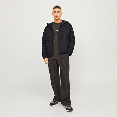 Jack & Jones 12256983 Erkek  Siyah Mont & Kaban