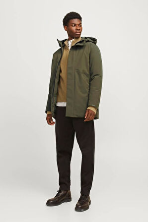 Jack & Jones 12258403 Erkek  Koyu Yeşil Mont & Kaban