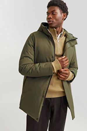 Jack & Jones 12258403 Erkek  Koyu Yeşil Mont & Kaban