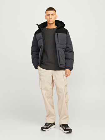 Jack & Jones 12258416 Erkek  Antrasit Mont & Kaban