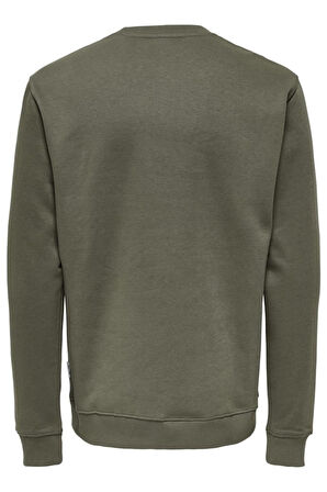 ONSCONNOR AUTHENTIC REG CREW NECK SWEAT HAKİ 22030625