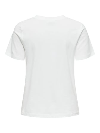 Only Kadın JDY Bisiklet Yaka Kalp Logolu Beyaz T-Shirt - 15298612