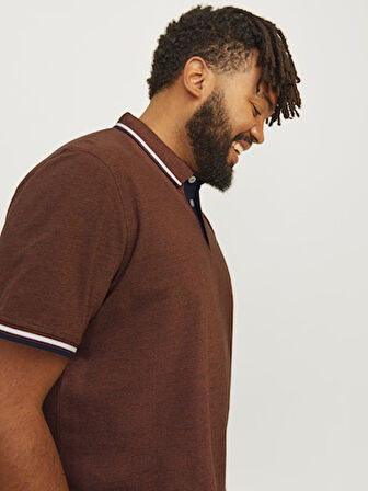 JACK JONES Erkek Kahverengi Polo Tişört 12143859