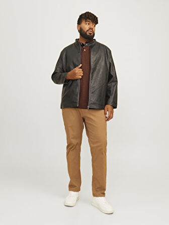 JACK JONES Erkek Kahverengi Polo Tişört 12143859