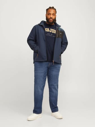 Jack Jones Caleb Varsıty Büyük Beden Erkek Tişört 12258871