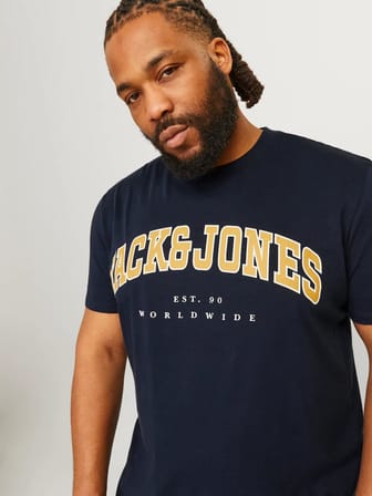 Jack Jones Caleb Varsıty Büyük Beden Erkek Tişört 12258871