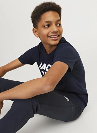 Jack & Jones Baskılı Lacivert Erkek Çocuk T-Shirt 12152730