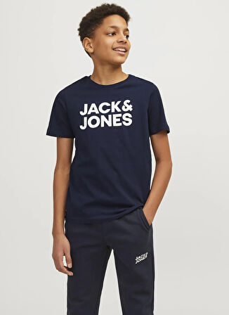 Jack & Jones Baskılı Lacivert Erkek Çocuk T-Shirt 12152730