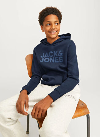 Jack & Jones Baskılı Erkek Çocuk Lacivert Sweatshırt 12152841