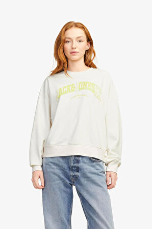 JJXX Jxava Kadın Beyaz Sweatshirt 12264230-Vanilla Ice