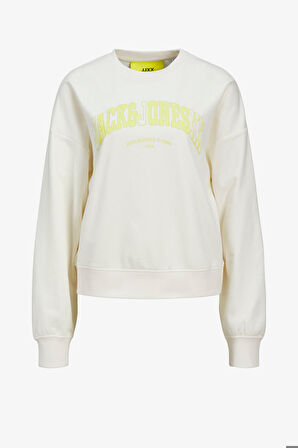 JJXX Jxava Kadın Beyaz Sweatshirt 12264230-Vanilla Ice