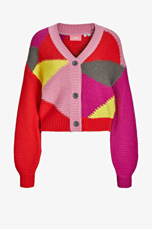 JJXX Jxlottie Kadın Çok Renkli Hırka 12261555-FieryRed