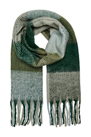 ONLWINIE CHECK SCARF CC YEŞİL15297974