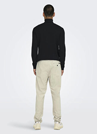 Only & Sons Normal Bel Normal Ekru Erkek Chino Pantolon ONSLINUS TAP CORDUROY 0185 PANT NOO