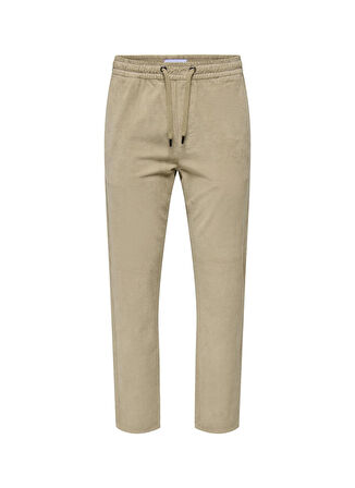 Only & Sons Normal Bel Normal Kahve Erkek Chino Pantolon ONSLINUS TAP CORDUROY 0185 PANT NOO