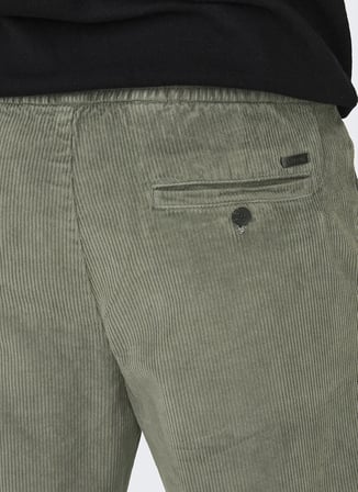 Only & Sons 22029790 ONSLINUS CORDUROY 0185 PNT Yeşil Erkek Tapered Fit Chino Pantolon