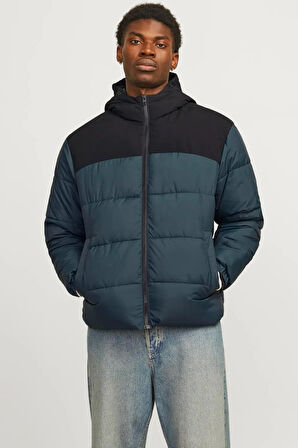 Jack & Jones Moon Hood Puffer Erkek Mont 12256882