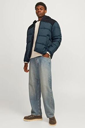 Jack & Jones Moon Hood Puffer Erkek Mont 12256882