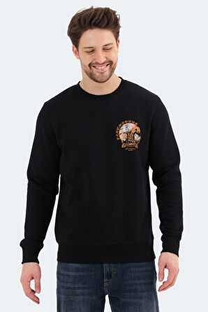 Jack & Jones 12256818 Erkek  Siyah Sweatshirt
