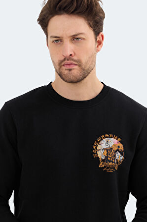 Jack & Jones 12256818 Erkek  Siyah Sweatshirt