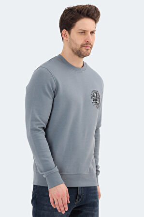 Jack & Jones 12256818 Erkek  Mavi Sweatshirt